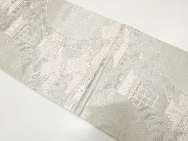 プラチナ箔　南都の里織り出し　袋帯